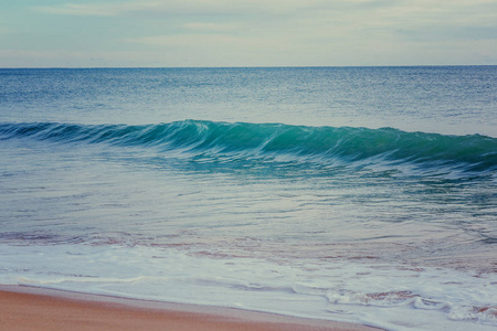 美丽的海景, 波浪在沙滩上滚动, 热带, vaca