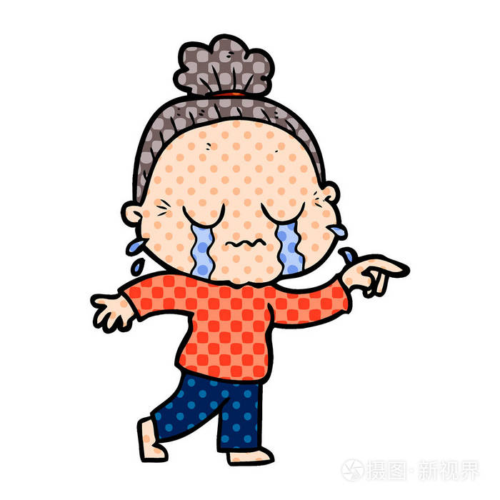 动画片哭泣的老太太