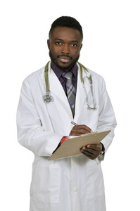 黑色非洲美国男医生