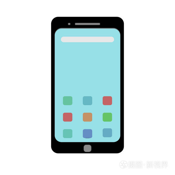 平板式智能手机的模板图片矢量图形