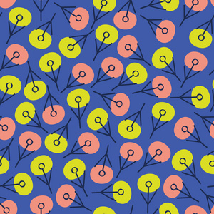 花抽象图案对比色.