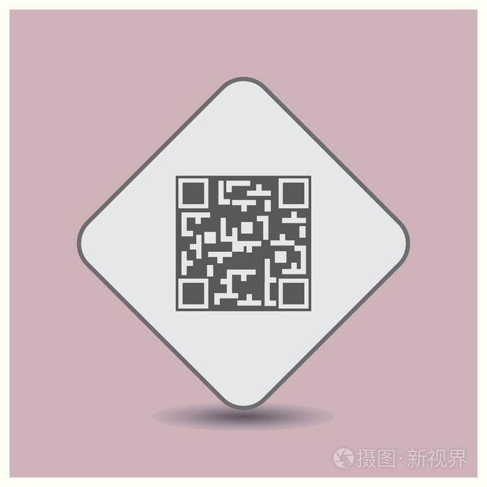 Qr 代码图标。Web 矢量风格