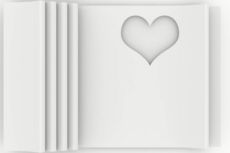 3d 插图。关贺卡背景。爱与情人节的文本空间