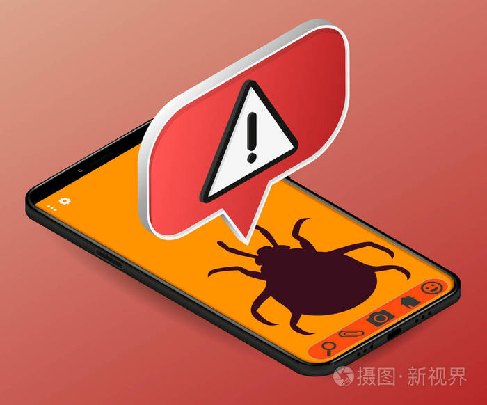 垃圾邮件数据,不安全连接,骗局,病毒的红色警报警告