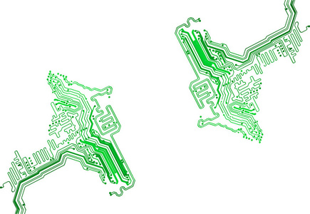 文摘 Eps10 矢量背景与高科技电路板。具有两个 simmetric 对角线元素的微芯片背景