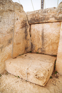 Mnajdra 寺内的 Qim 巨情结。Qrendi, 马耳他。联合国教科文组织世界遗产遗址