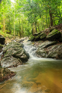 位于普吉岛北部的他朗假日 Thaeo 国家公园的一声 Pae 瀑布, 是岛上居民普遍喜爱的娱乐场所。他们使用该网站作为野餐场所和