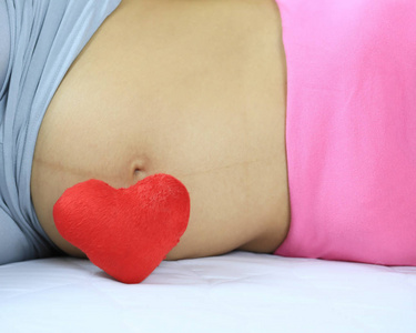 孕妇腹部和有复制空间