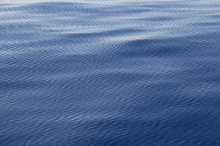 深蓝色平静水面的抽象背景照片