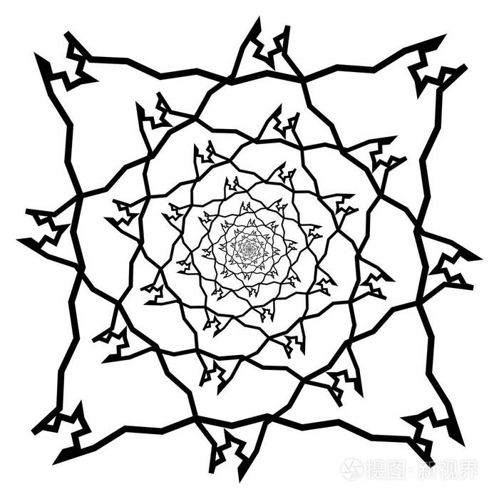 白色背景上的同心,径向抽象元素插画-正版商用图片0gm95c-摄图新视界