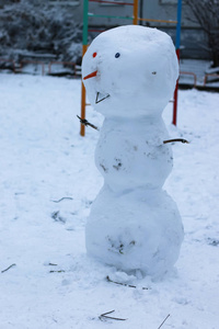 后院的雪人