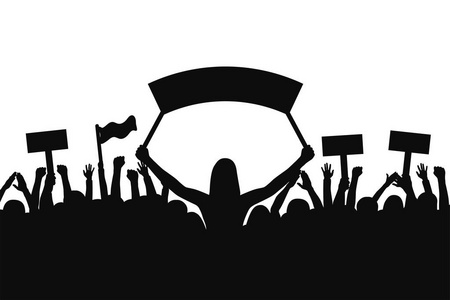 抗议人剪影图片-抗议人剪影素材-抗议人剪影插画-摄图新视界