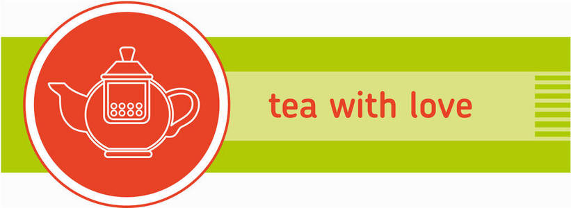 水吧奶茶设计图奶茶店的旗帜.红色圆圈线茶图标照片