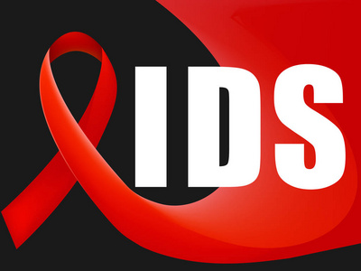 世界艾滋病日概念与对艾滋病的认识，在白色背景上的红丝带