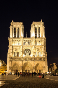 在巴黎的巴黎圣母院大教堂