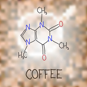 咖啡因的化学分子式照片