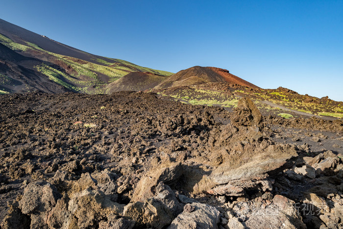 埃特纳火山火山口地貌景观