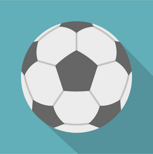 足球球图标，平面样式