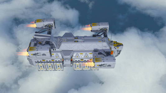 飞船3d 空间飞船的 Cg 渲染