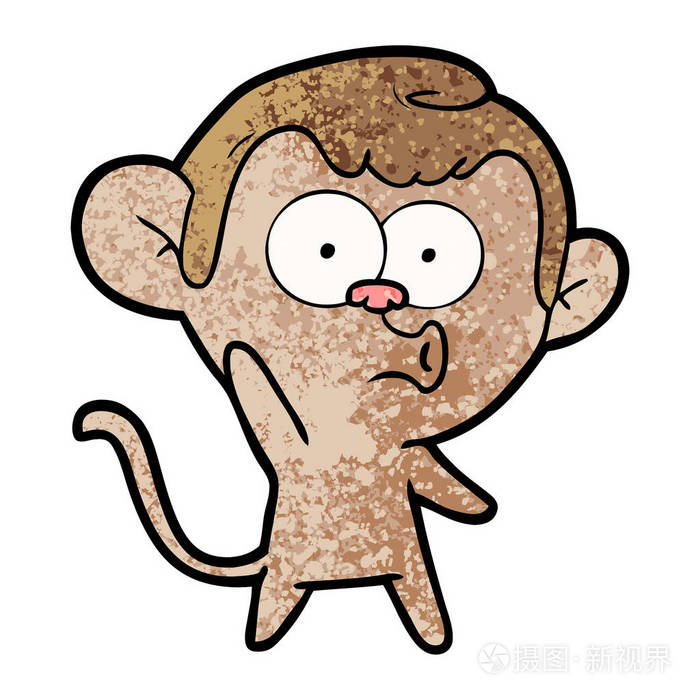 卡通猴子矢量图