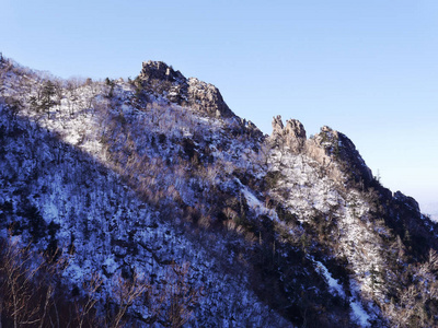 风景秀丽的高山从高峰。Seoraksan 国家公园。韩国