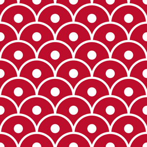 无缝公司红色和白色简单点缀的日本缩放模式向量