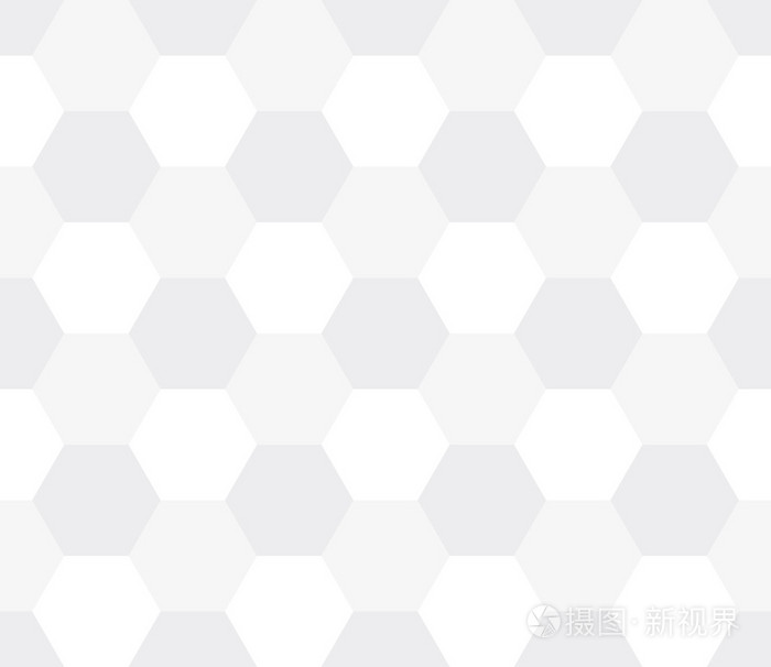 无缝微妙灰色六边形蜂窝状图案矢量
