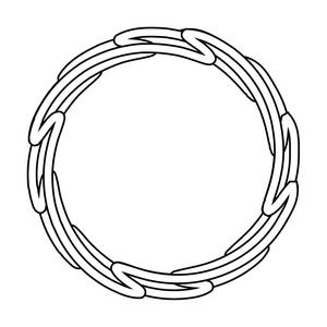 白色背景上的同心,径向抽象元素照片
