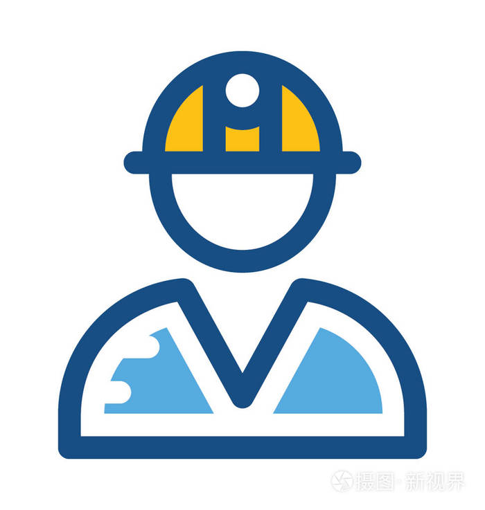 矿工彩色矢量图标