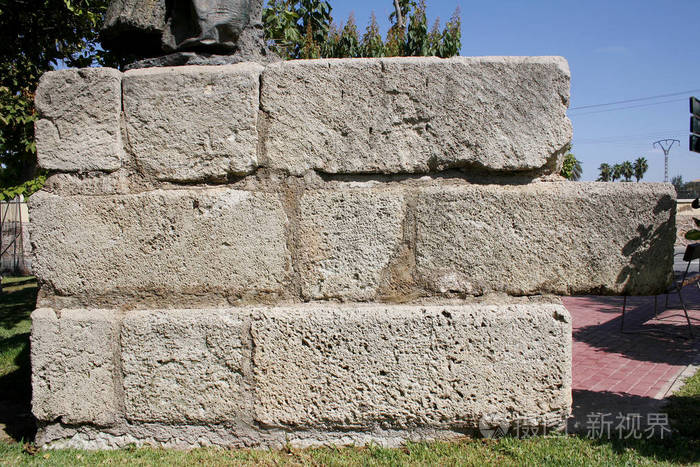 方石的背景墙上或纹理