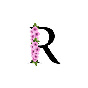 字母 R 花卉装饰品