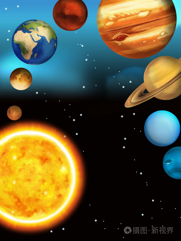 孩子们的的太阳系银河系天文学