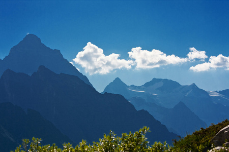 高加索山脉的风景