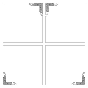 矢量老式边框框架集