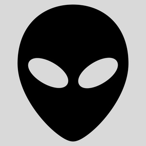 外星人头平面图标图片