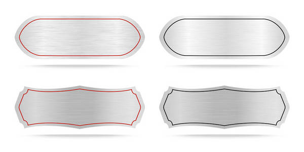 矢量金属铭牌或金属标签
