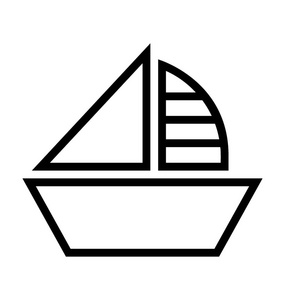 帆船矢量图标