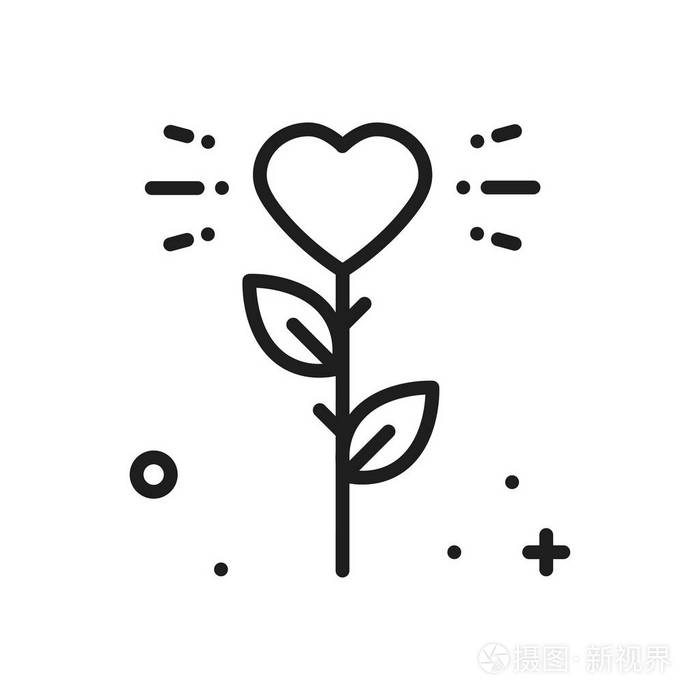 爱的标志和象征.爱花园园艺花浪漫纹身主题