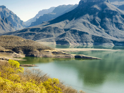 奇瓦瓦州,墨西哥铜峡谷的山地景观照片