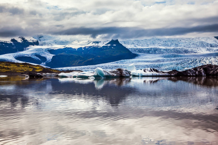 冰岛 Jokulsarlon 冰礁湖冰川景观景观