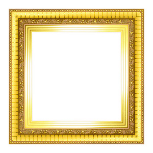 孤立在白色背景上的金色框