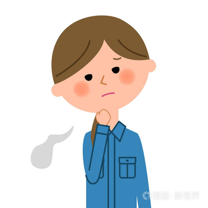 女工人叹了口气这是一个叹息女工的插图