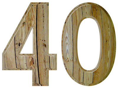 数字 40,四十一,白色背景,3d 渲染上孤立照片