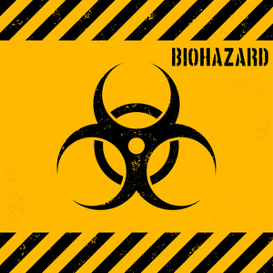 生物危害三角标记埃博拉病毒大流行图标埃博拉病毒大流行图标生化武器