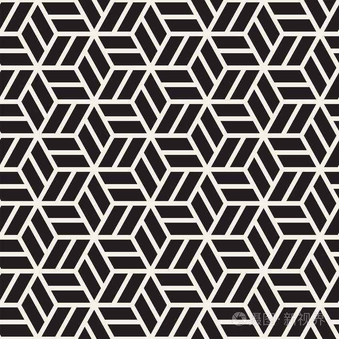 现代时尚的质感与单色格架.重复几何六边形网格.简单格子设计
