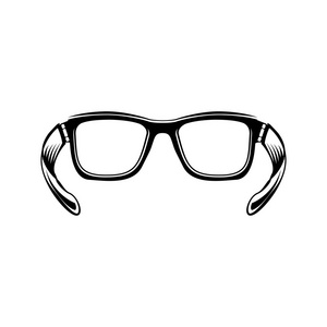 眼镜.眼睛眼镜平面图标的应用程序和网站。矢量