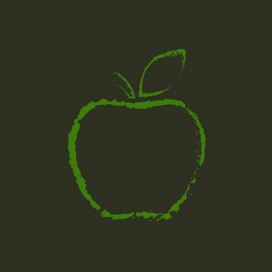 苹果标志徽章 标签或 grunge 风格，矢量会徽邮票