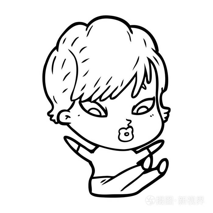 卡通女性的矢量插图插画-正版商用图片0gp9xs-摄图新视界