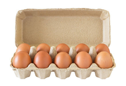 纸板箱的鲜鸡蛋