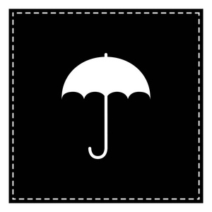 雨伞标志图标.雨保护标志.平面设计风格.b照片